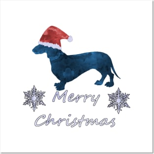 Santa Dachshund Posters and Art